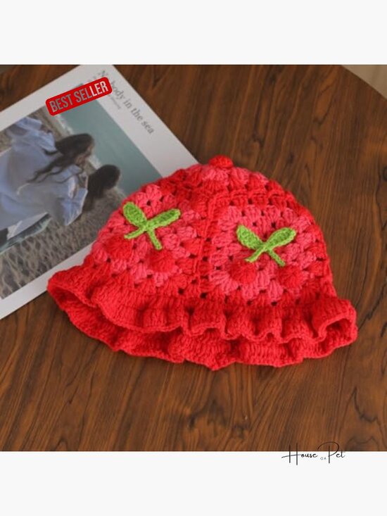 Crochet Bucket Hat Handmade Foldable Knitted Unisex main image 4